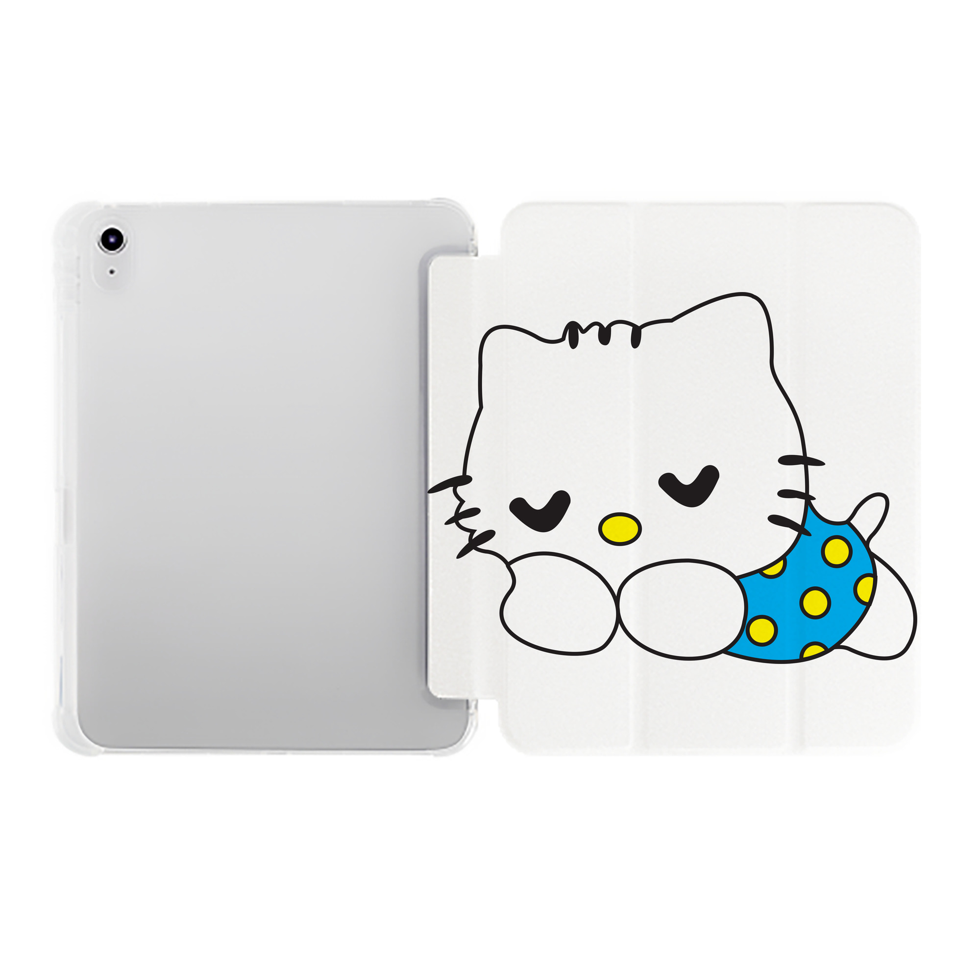 （画像用） Hello Kitty ハローキティ IPad ケース ペン収納付き 三つ折りスタンド PUレザー×シリコン 対応機種9.5/10.5/10.9インチ